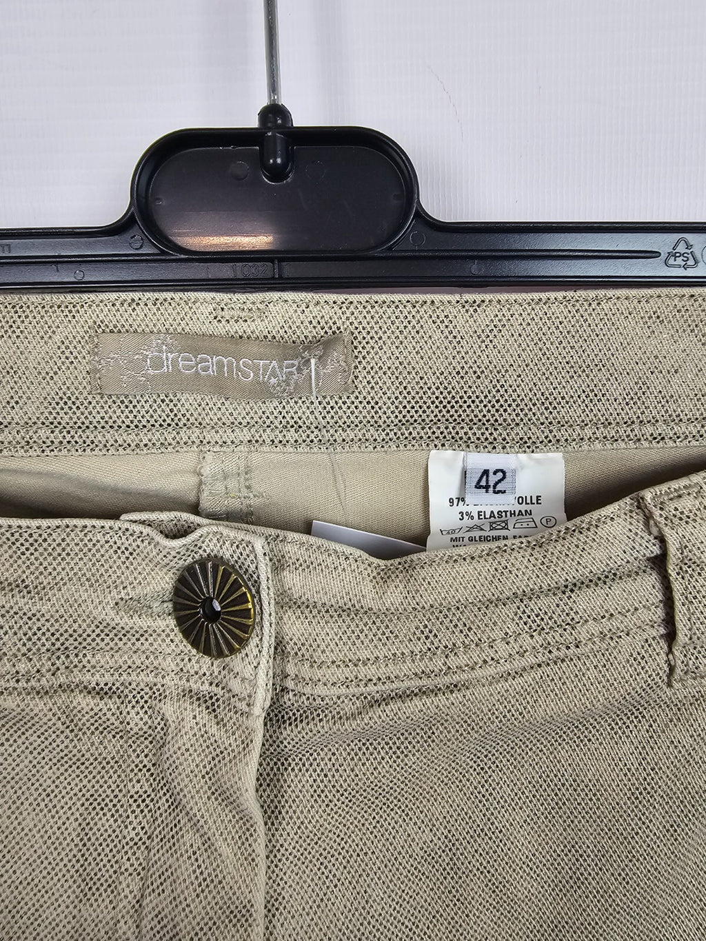 EK5456 Damen Hose von dreamSTAR, beige und grau schimmernd, Gr.423