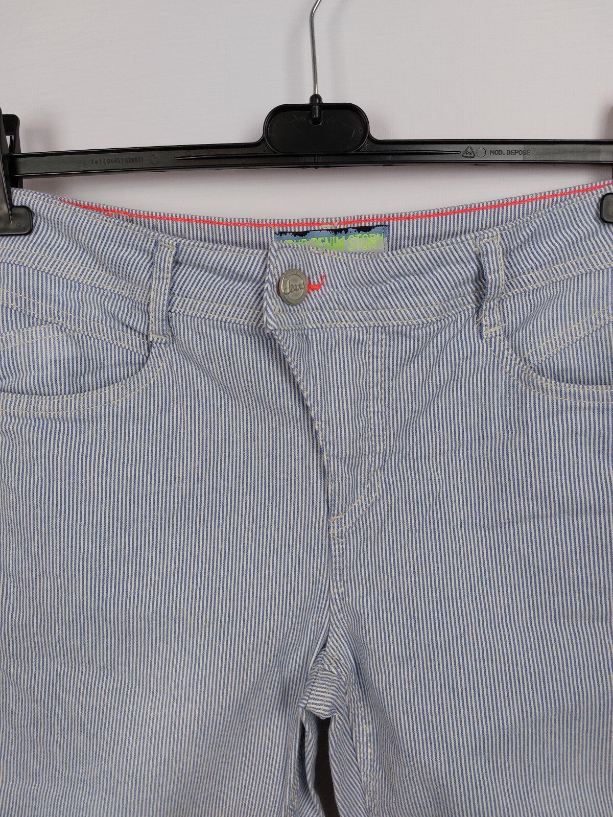 EK4292 Damen Capri Hose von Street One, blau/weiß, Gr. 32/221