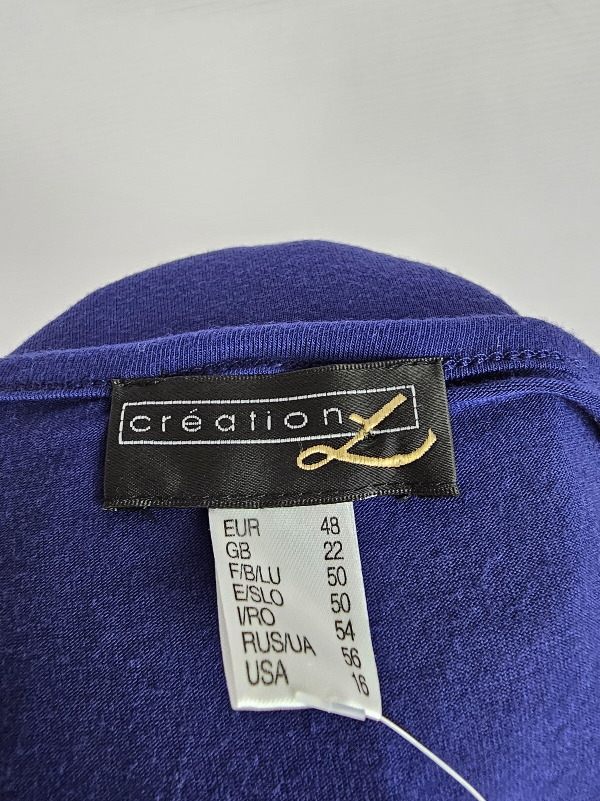 EK5441 Damen Langarmshirt von création, enzianblau, Gr. 485