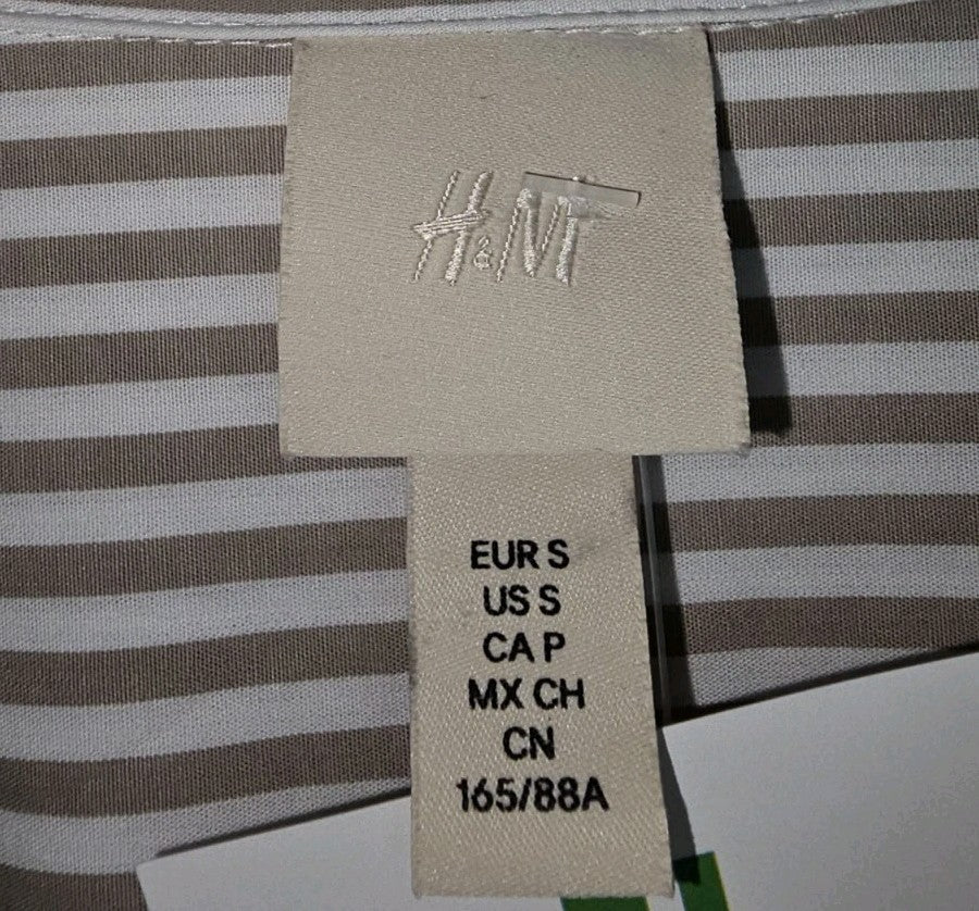 EK10265 Damen Kleid von H&M, braun-weiß, Gr.S2