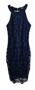 EK9522 Damen Kleid von Meyison, Dunkelblau, Gr. L0