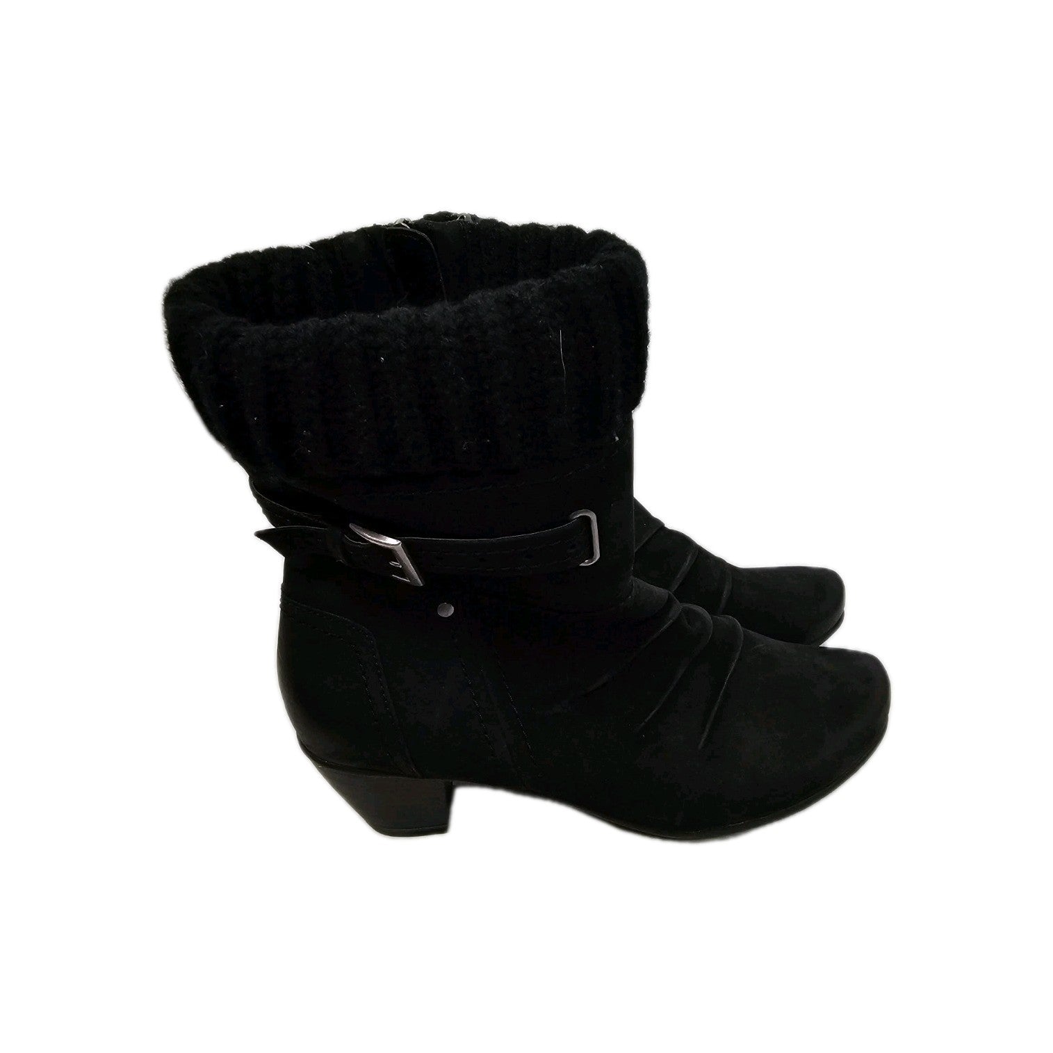ES919 Damen Boots Gr.6½ Schwarz1