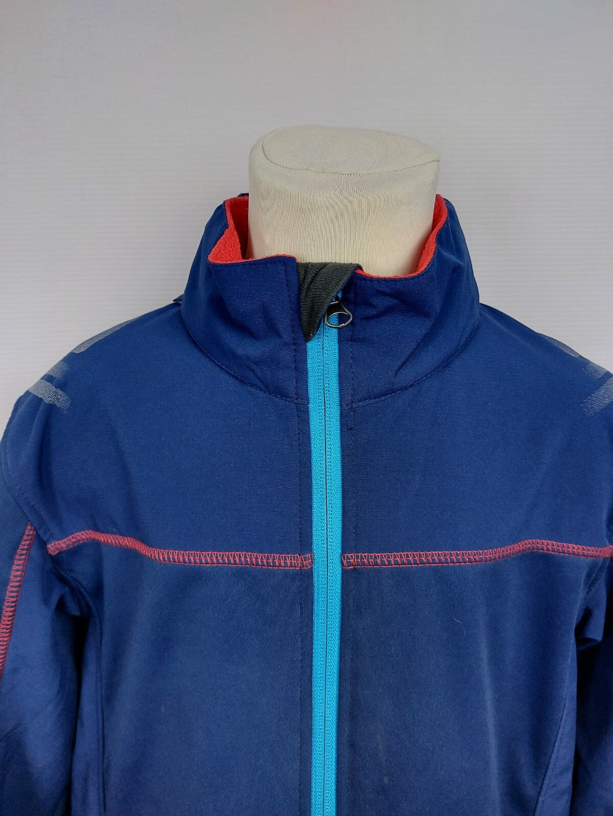 EK5017 Kinder Softshelljacke von Crane, blau/rot, Gr. 158/1641