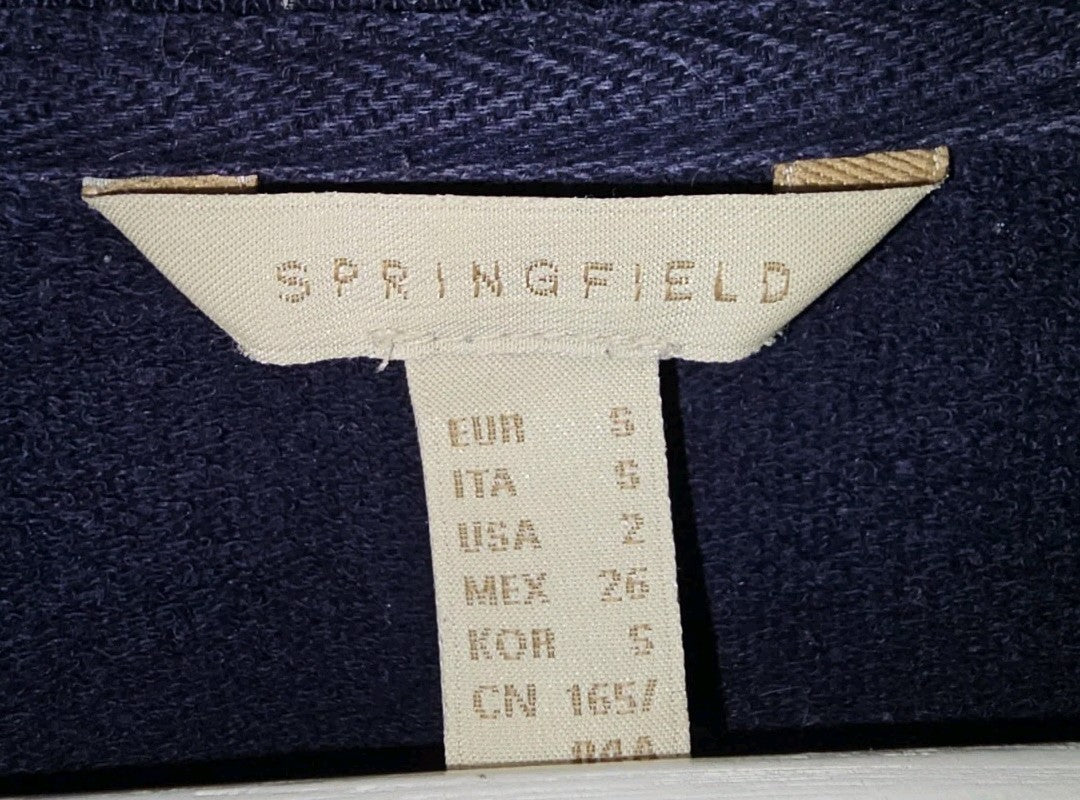 EK7130 Damen Shirt von Springfield, blau mit Muster, Gr.S1