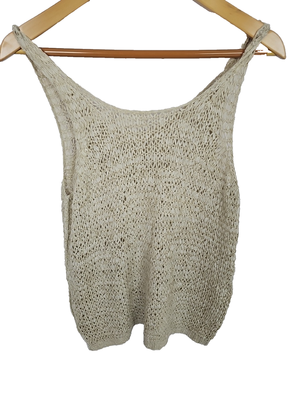 EK8298 Damen Sommer Strick Hemd Beige Gr.M1
