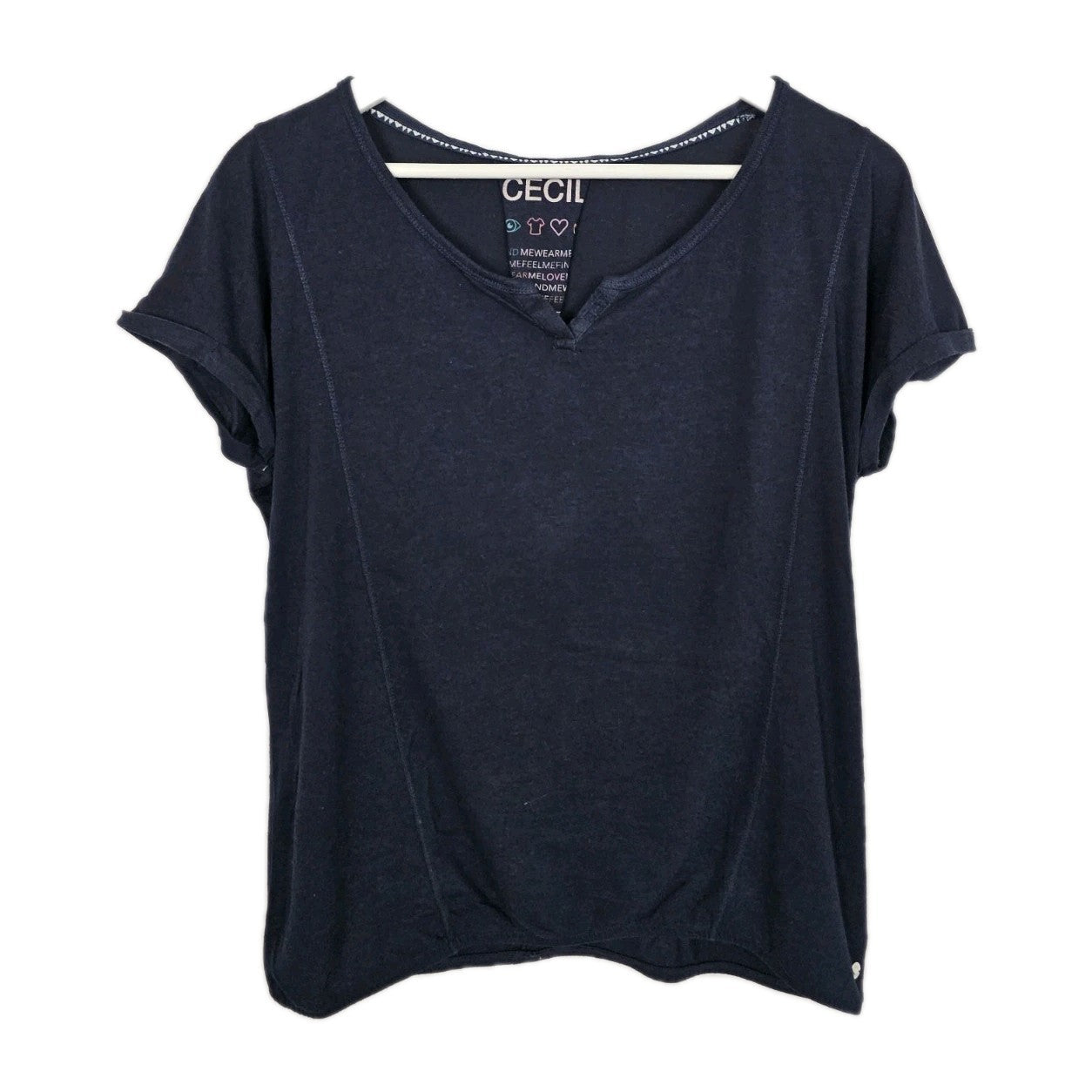 EK9258 Damen T-Shirt von Cecil, Dunkelblau, Gr. S0