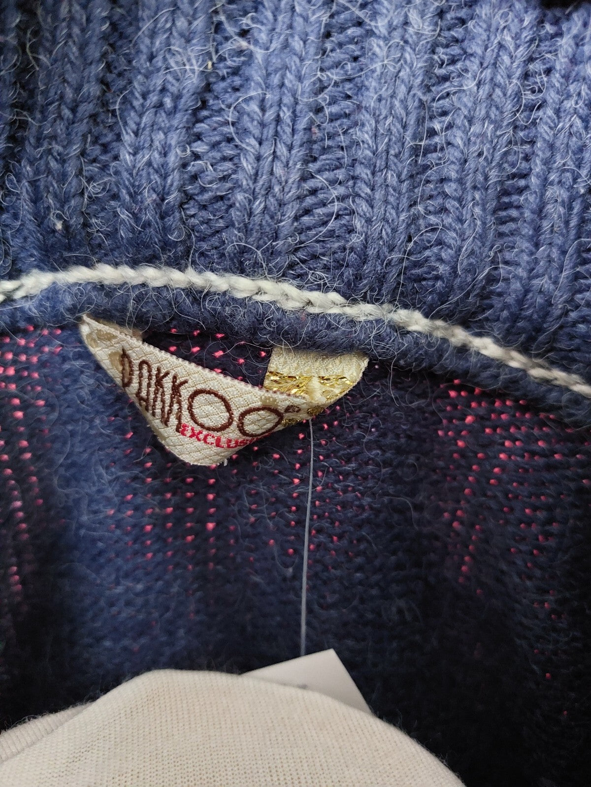 EK0258 Damen Strickjacke von Pakkoo, blau-weiß, Gr.S2