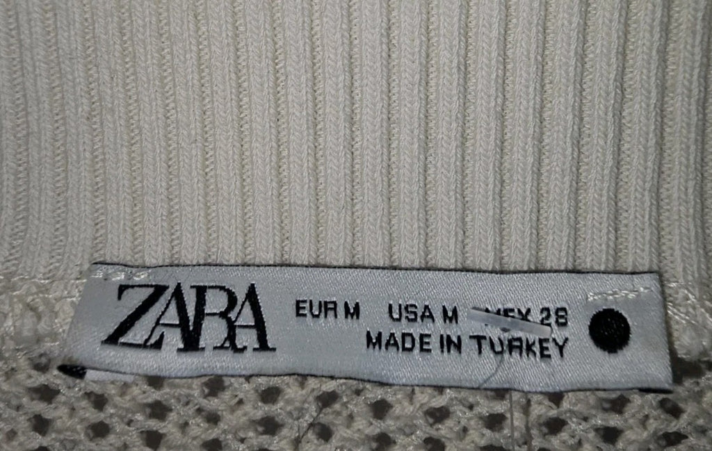 EK8824 Damen Pullunder von Zara, beige, Gr.M1