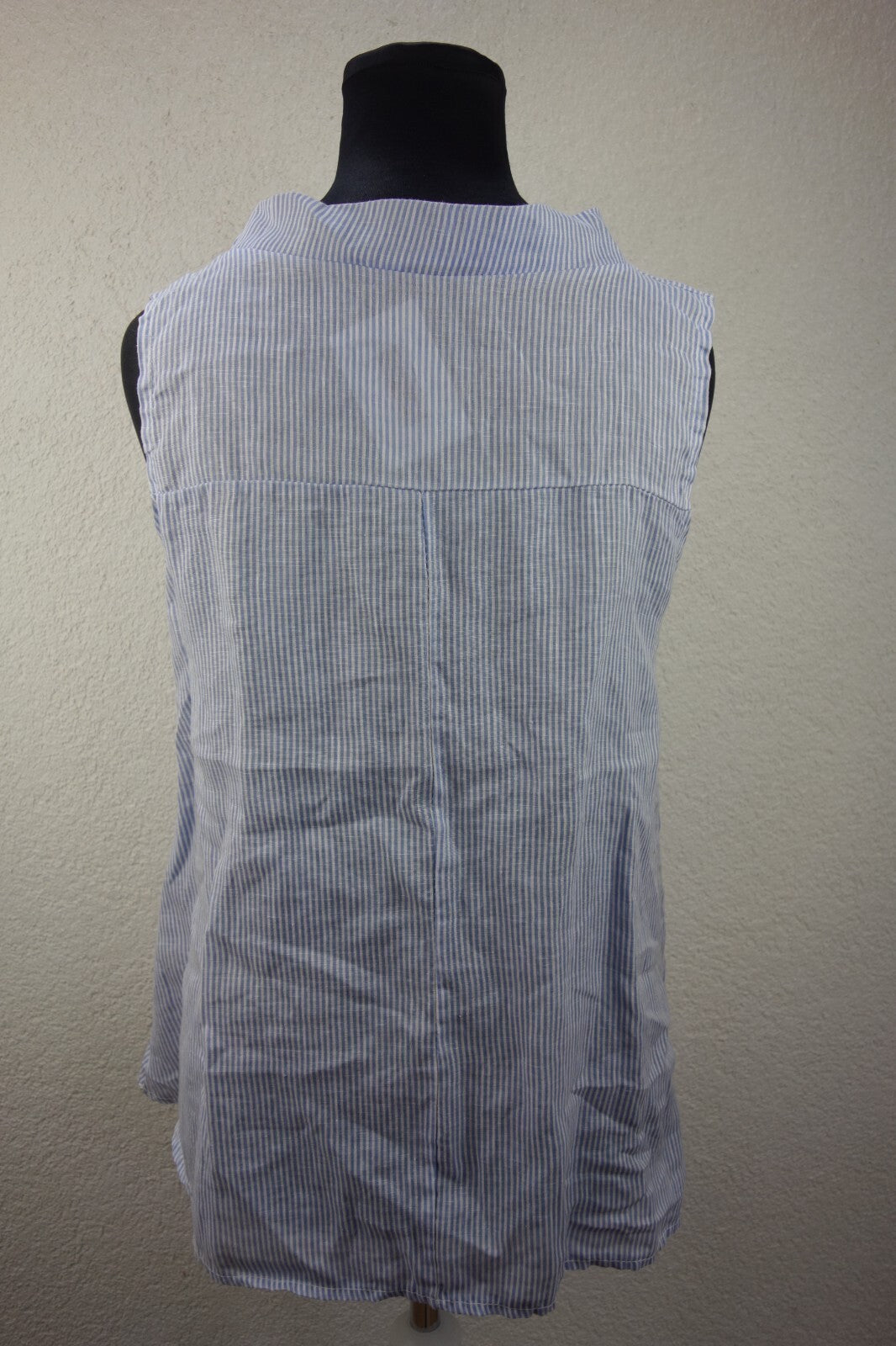 EK4059 Damen Bluse made in Italy, blau/weiß gestreift, Gr. L4