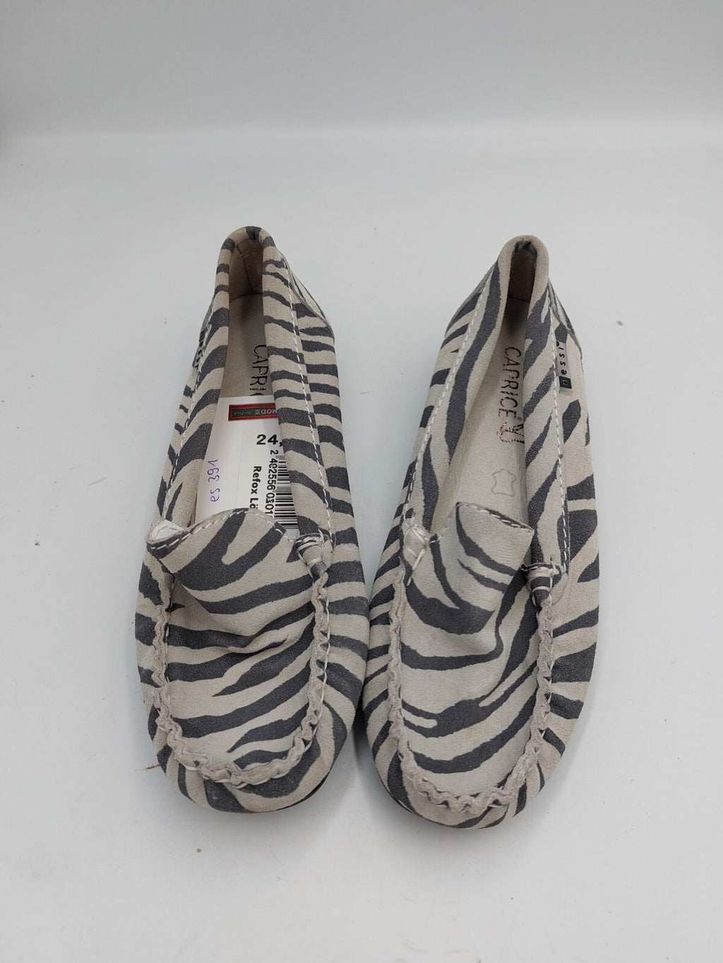 ES0391 Damen Halbschuhe von Caprice, grau, Zebramuster, Gr. 360