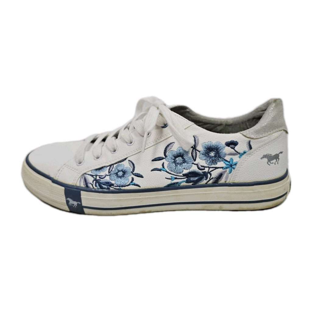 ES876 Damen Halbschuhe von Mustang, Weiß, Gr. 404
