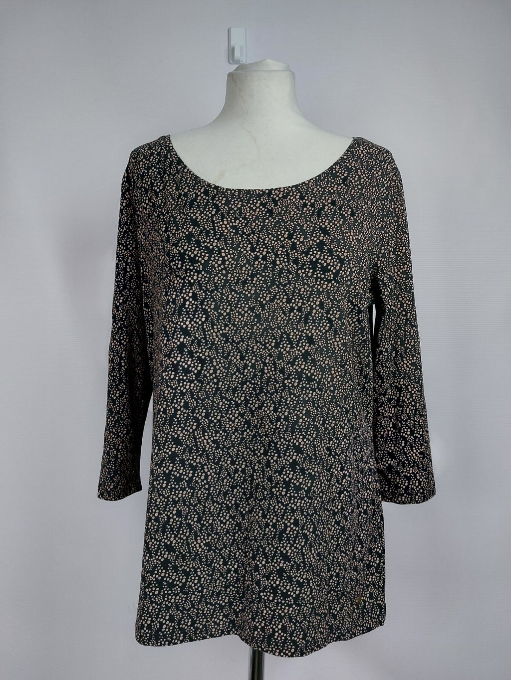 EK3755 Damen Shirt von Esprit, schwarz/rosa gepunktet, Gr. L0