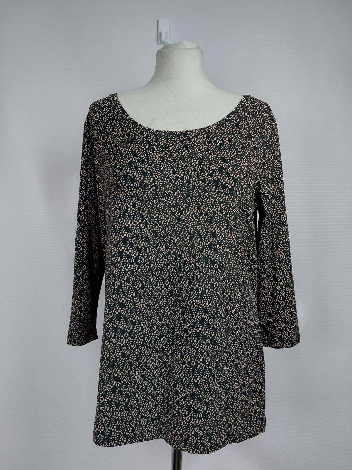 EK3755 Damen Shirt von Esprit, schwarz/rosa gepunktet, Gr. L0