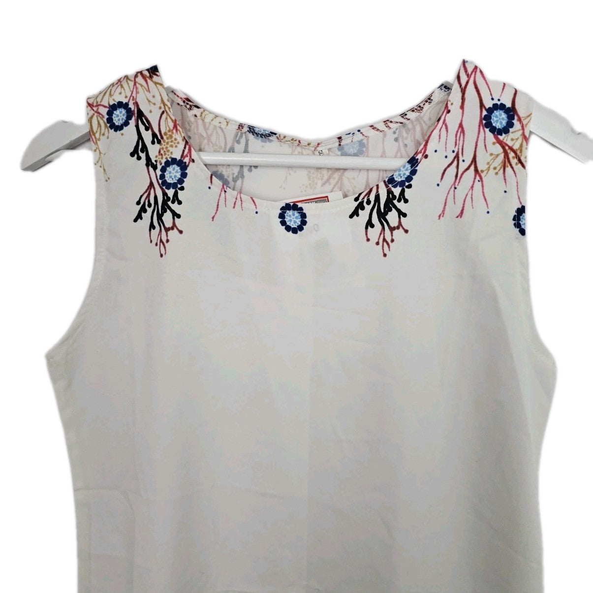 EK9653 Damen Kleid, weiß mit Blumenmuster, Gr.S1