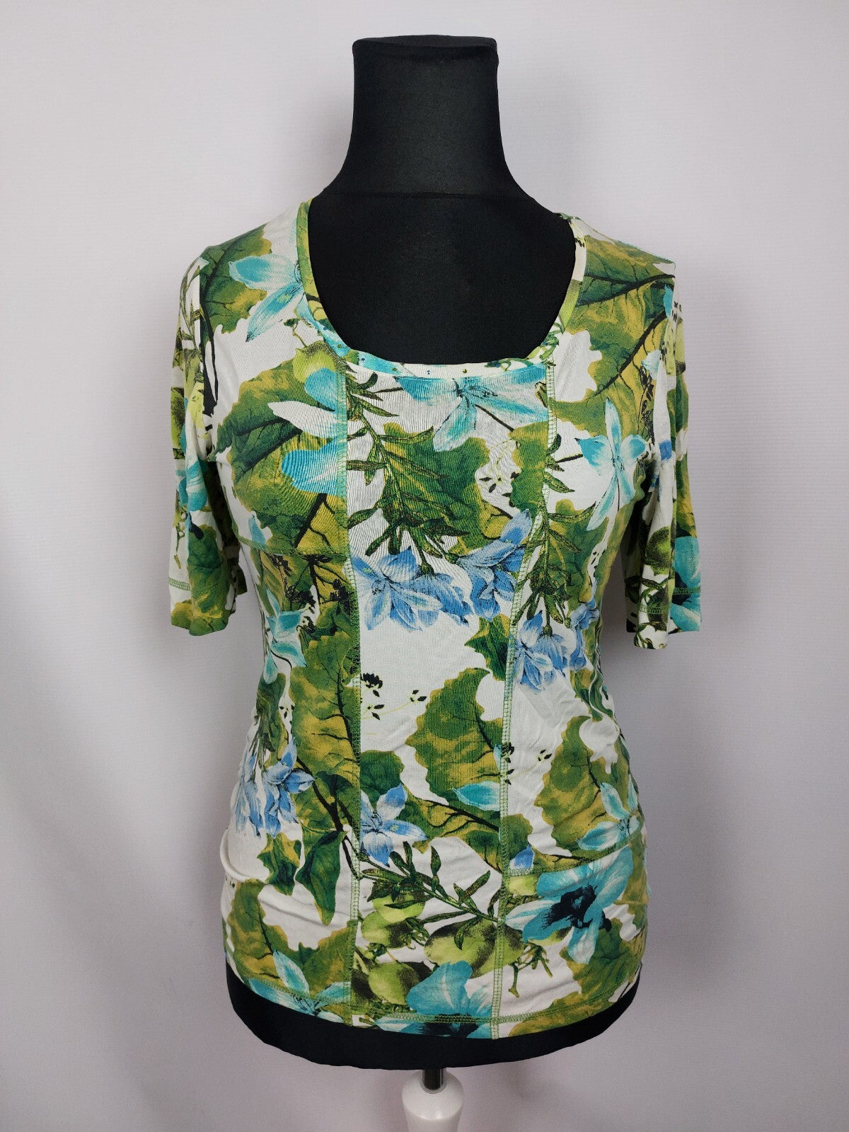 EK4101 Damen T-Shirt von Freya, weiß/grün/blau, Gr. M0