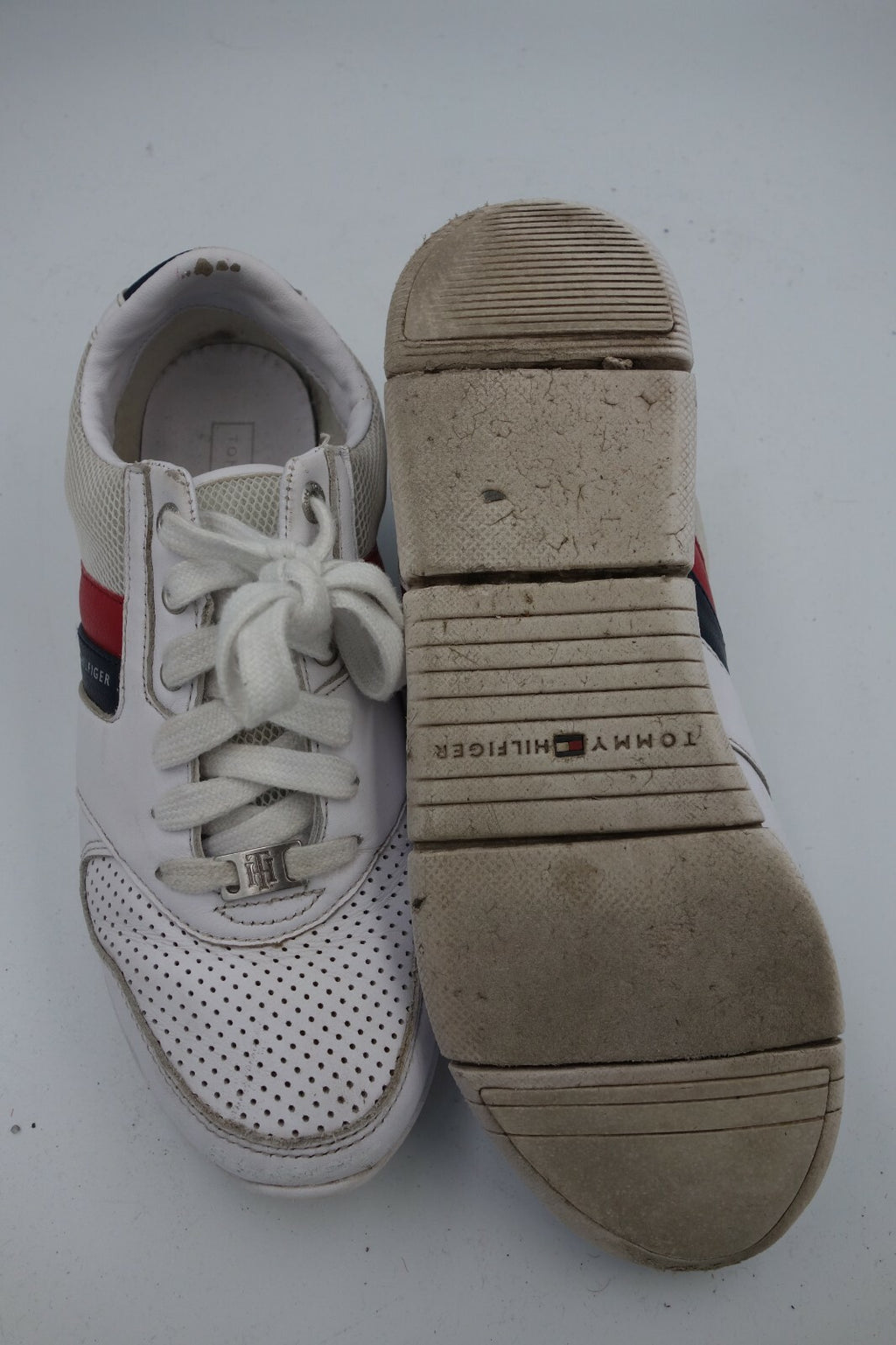 ES0345 Damen Sneaker von Tommy Hilfiger, weiß, 396