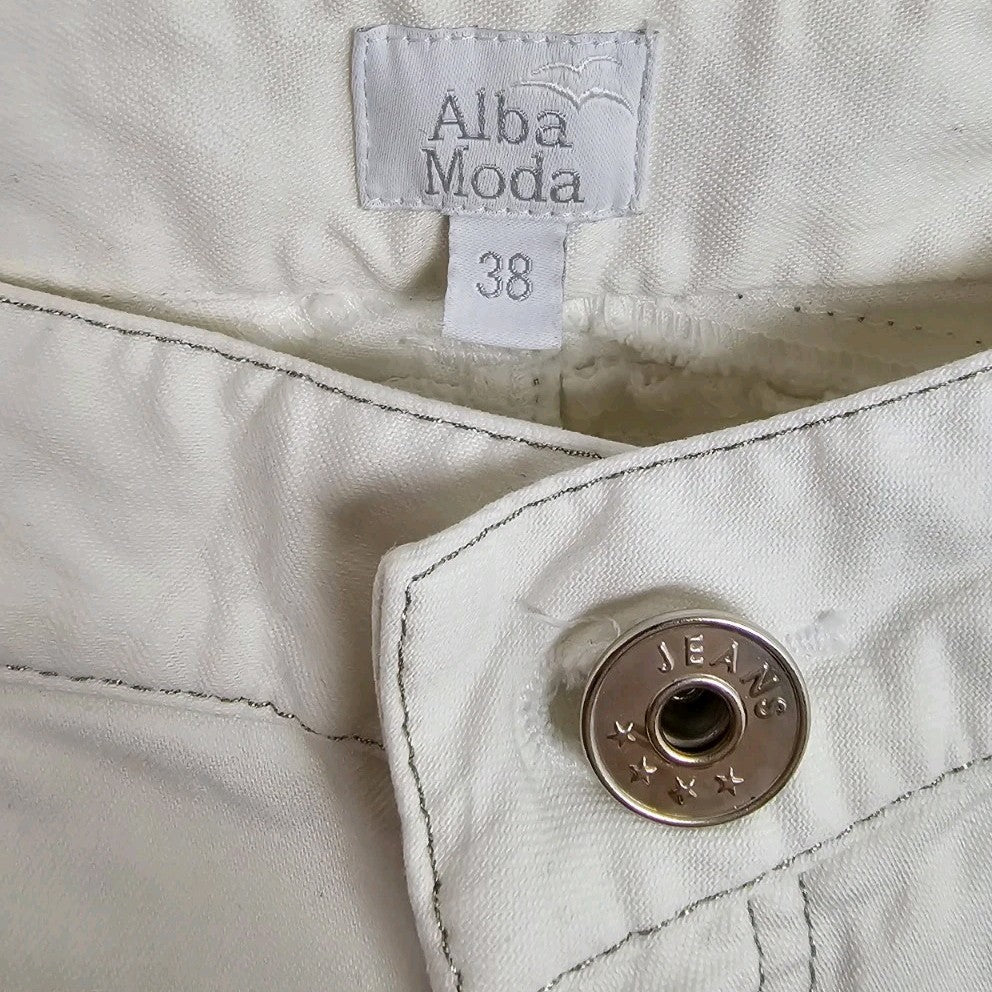 EK8426 Damen Jeans von Alba Moda, weiß, Gr.382