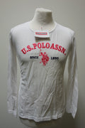 EK1161 Damen Langarmshirt von US Polo Assn. weiß, Gr. L0