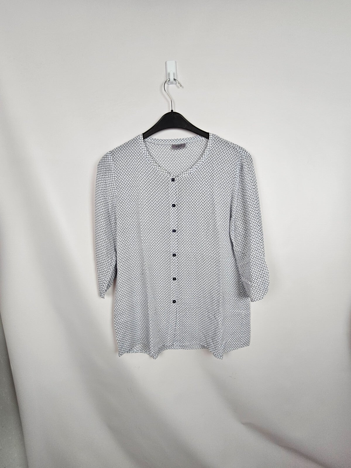 EK6399 Damen Bluse von seidel, Schwarz/ Weiß, Gr.:380