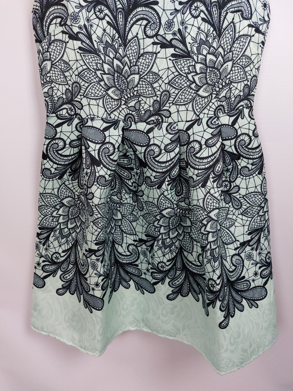EK4645 Damen Kleid von Justyle, grün-weiß-schwarz, Gr.S2