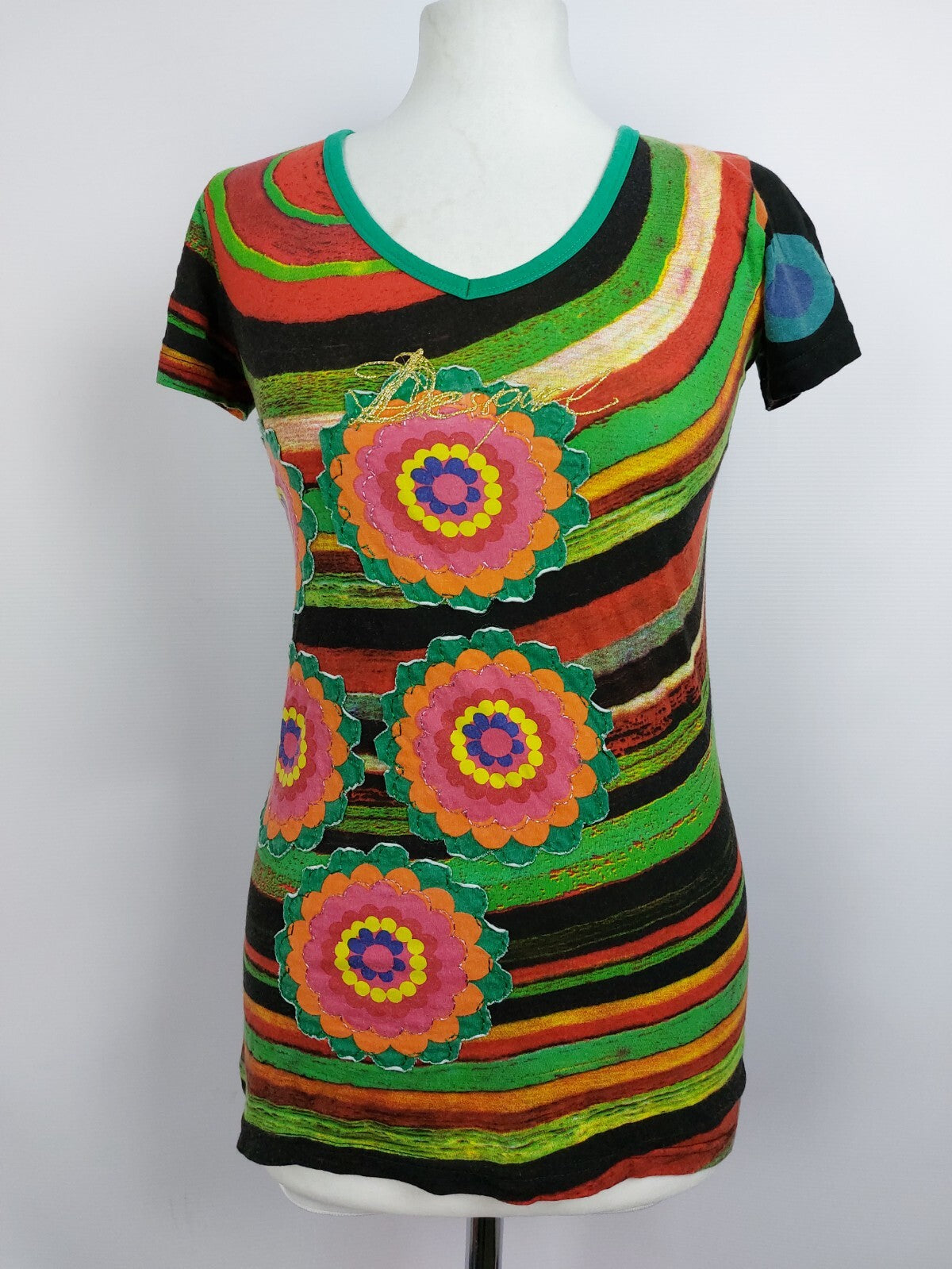 EK0015 Damen T-Shirt von Desigual, bunt, Gr.S0