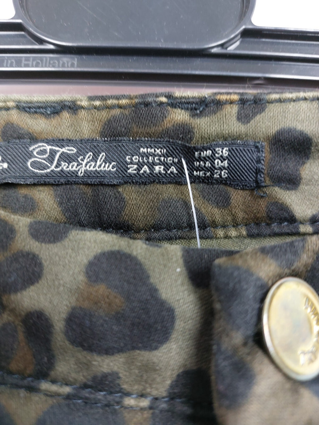 EK3877 Damen Hose von Zara, grün-braun, Gr.364