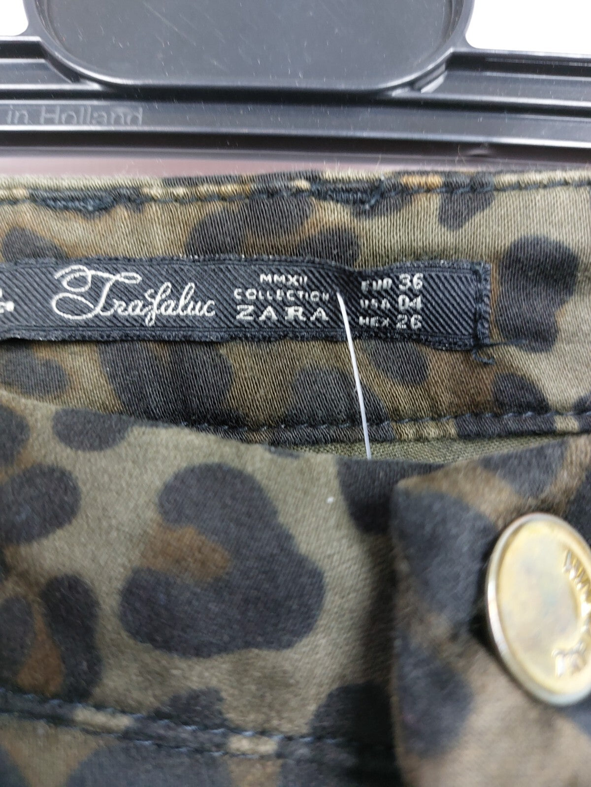 EK3877 Damen Hose von Zara, grün-braun, Gr.364