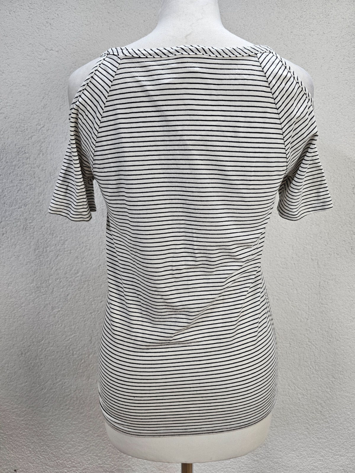 EK5937 Damen T-Shirt von Esprit, weiß, schwarz gestreift, Gr. S3