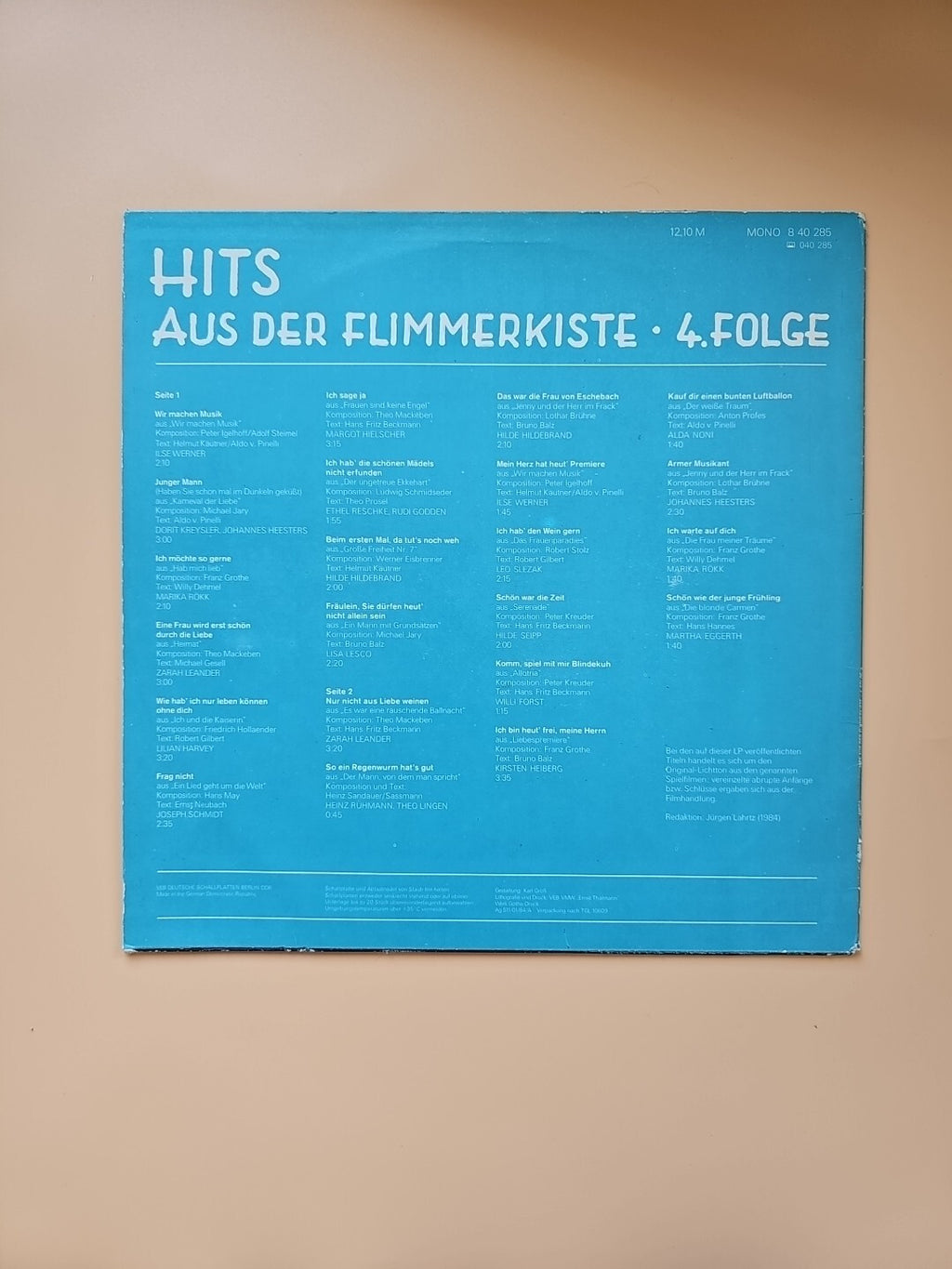 Hits aus der Flimmerkiste 4 (AMIGA) Zarah Leander, Marika Rökk, Lilian Ha.. 2621