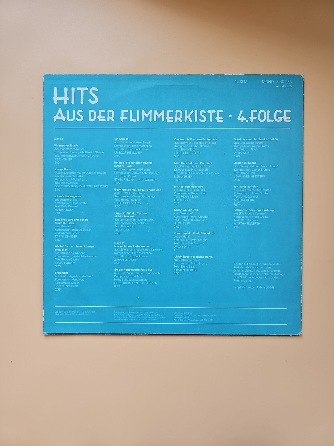 Hits aus der Flimmerkiste 4 (AMIGA) Zarah Leander, Marika Rökk, Lilian Ha.. 2621