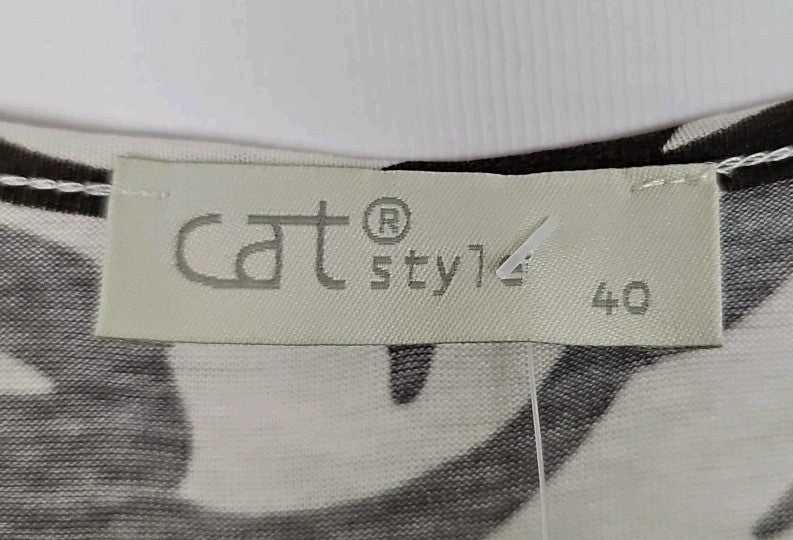 EK9692 Damen T-Shirt Cat Style Gr.40 Zebra Look1