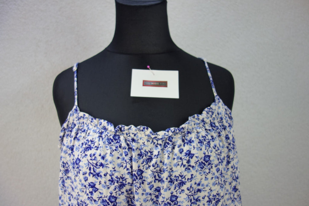 EK3001 Damen Kleid von H&M, blau geblümt, Gr. L1