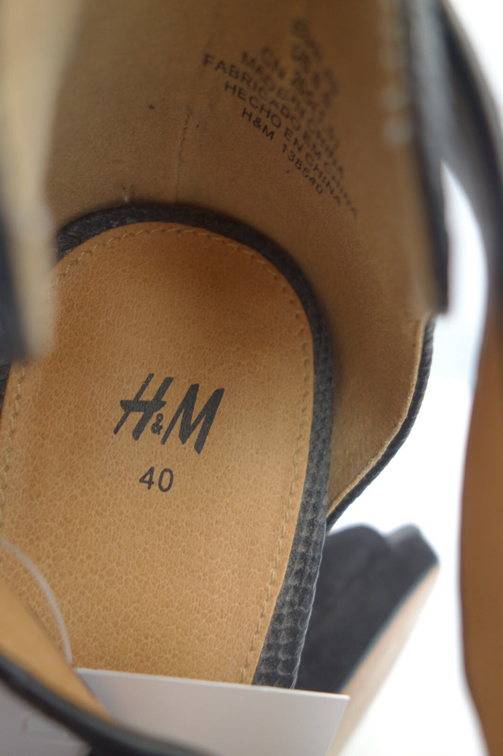 ES0032 Damen Sandalen von H&M, schwarz, Gr. 406