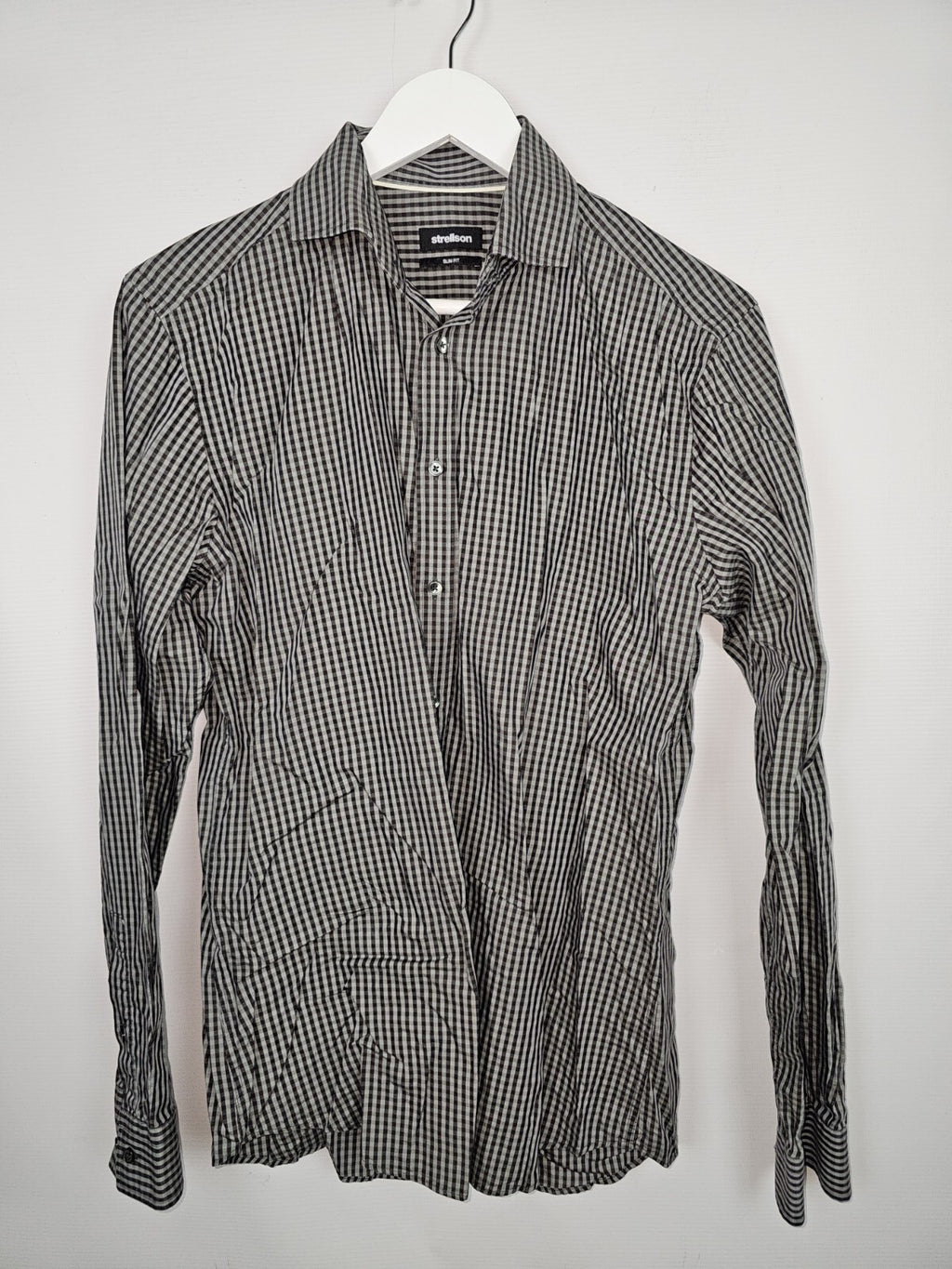 EK6818 Herren Hemd von Strellson, grau, Gr.39 (15 1/2)0