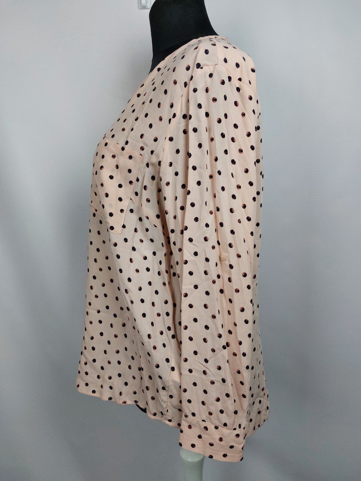 EK4804 Damen Bluse von Tom Tailor, rosa, gepunktet, Gr. 444