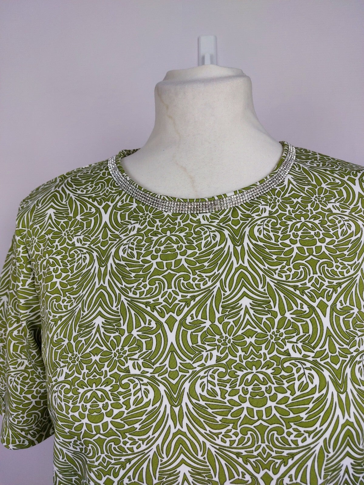 EK5124 Damen Shirt von Helena Vera, grün/weiß, Gr. 361