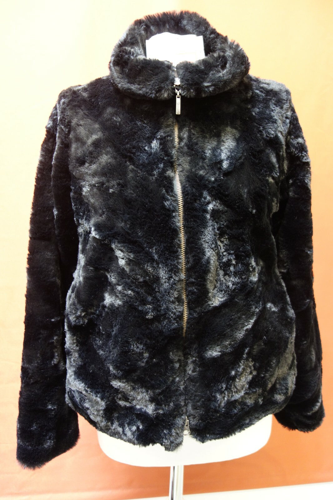 EK0204 Damen Jacke (Kunstfell) von Nile, schwarz, S0