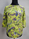 EK6183 Damen Bluse von Sara Sand, gelb mit Muster, Gr.400