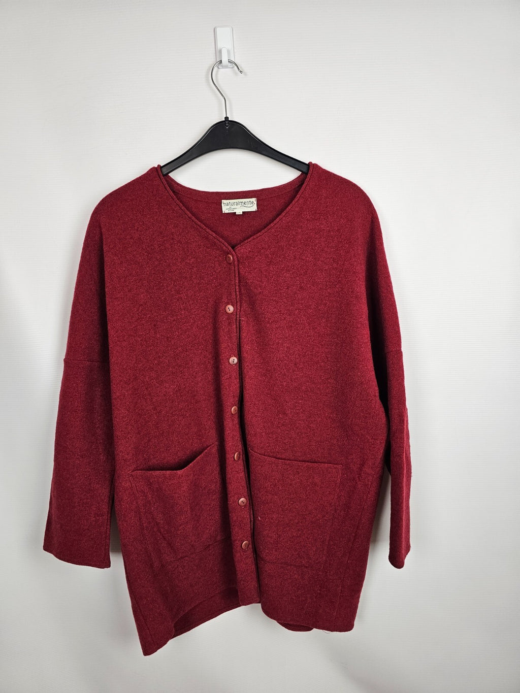 EK6552 Damen Strickjacke von Naturalmente, rot, Gr.36-400