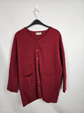 EK6552 Damen Strickjacke von Naturalmente, rot, Gr.36-400