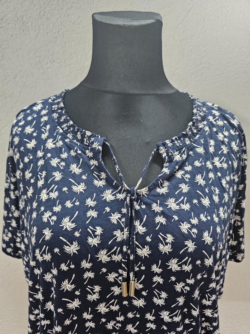 EK1903 Damen Shirt von Essentials by Tchibo, dunkelblau/weiß, Gr. 2XL1