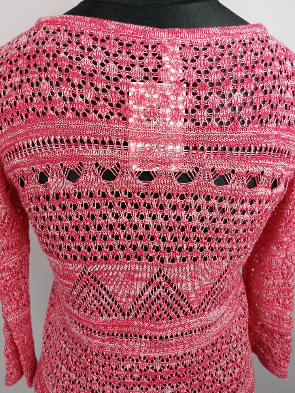 EK4638 Damen Pullover von friendtex, rot/weiß, Gr. S5
