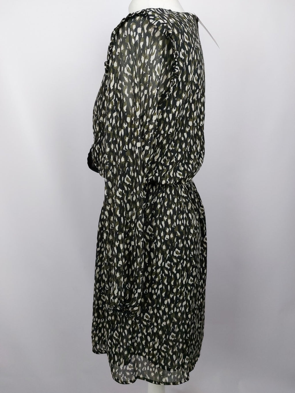 EK1925 Damen Kleid von Deeluxe, schwarz/beige/grün, Gr. M3