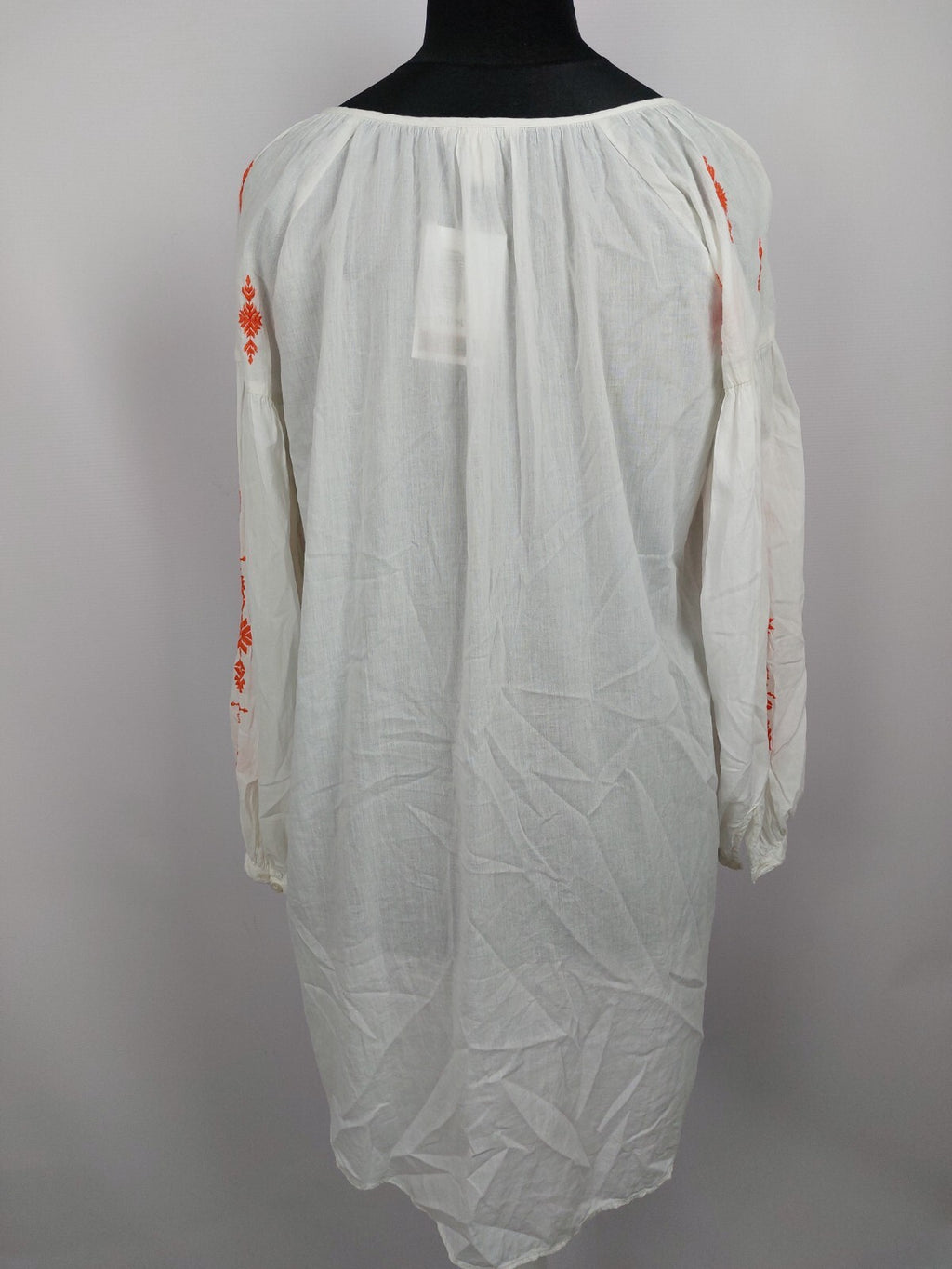 EK0505 Damen Bluse von H&M, weiß/orange, Gr. 386