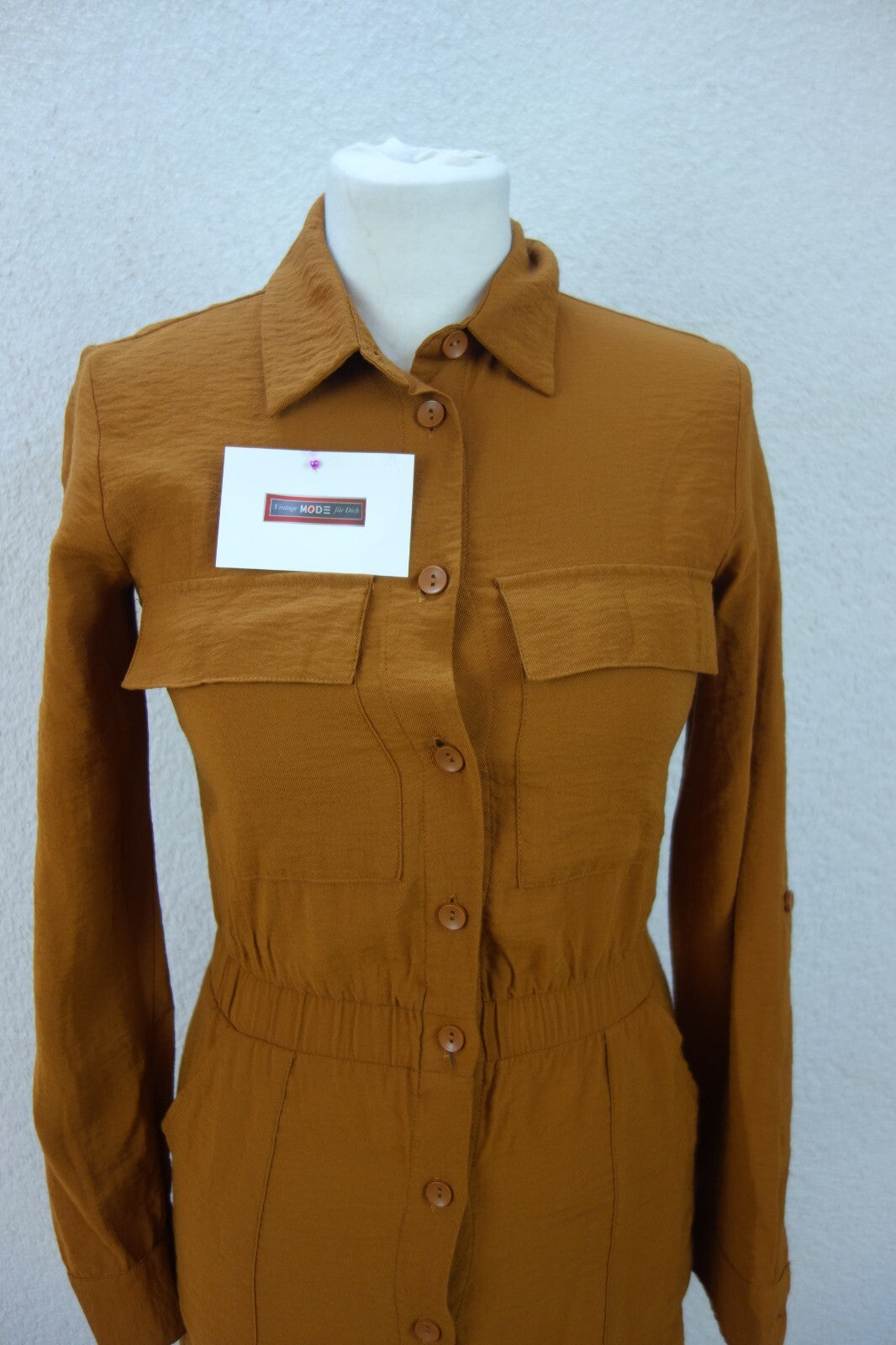 EK3827 Damen Blusenkleid von Tally Weijl, braun, Gr. S1