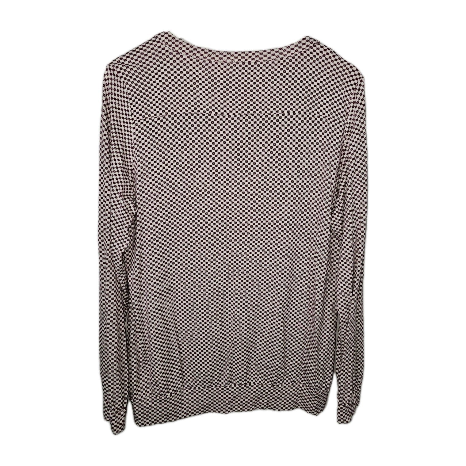 EK8795 Damen Langarmshirt, lila-weiß, Gr.L (Größentabelle)2