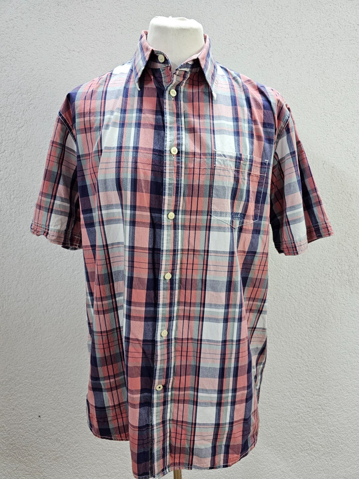 EK5806 Herren Hemd von Globe Trotter, blau/rosa kariert, Gr. XL0