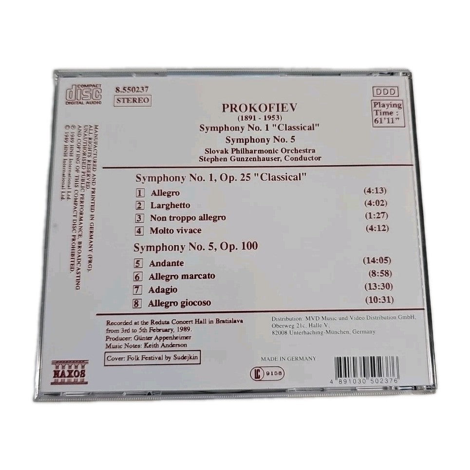 EB4040 Stephen Gunzenhauser - Prokofieff Sinfonien 1 und 51
