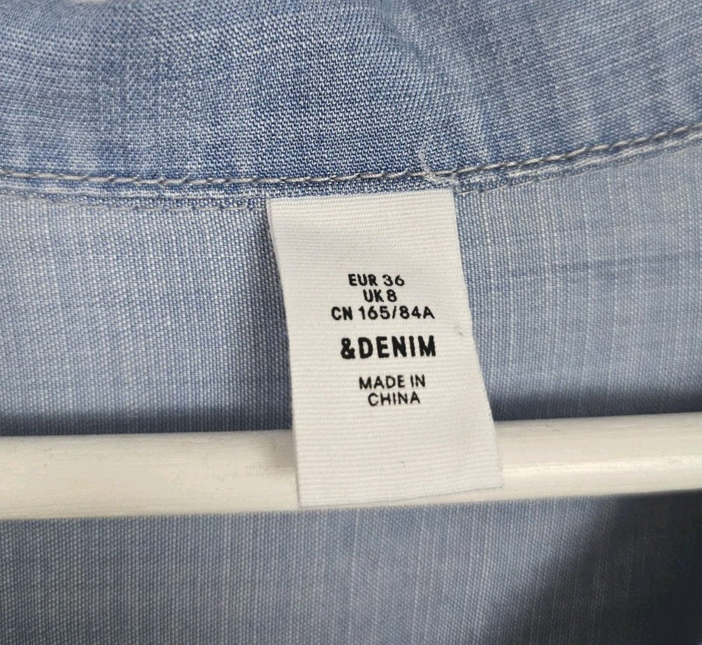 EK10915 Damen Jeanskleid von H&M, Blau, Gr. 361