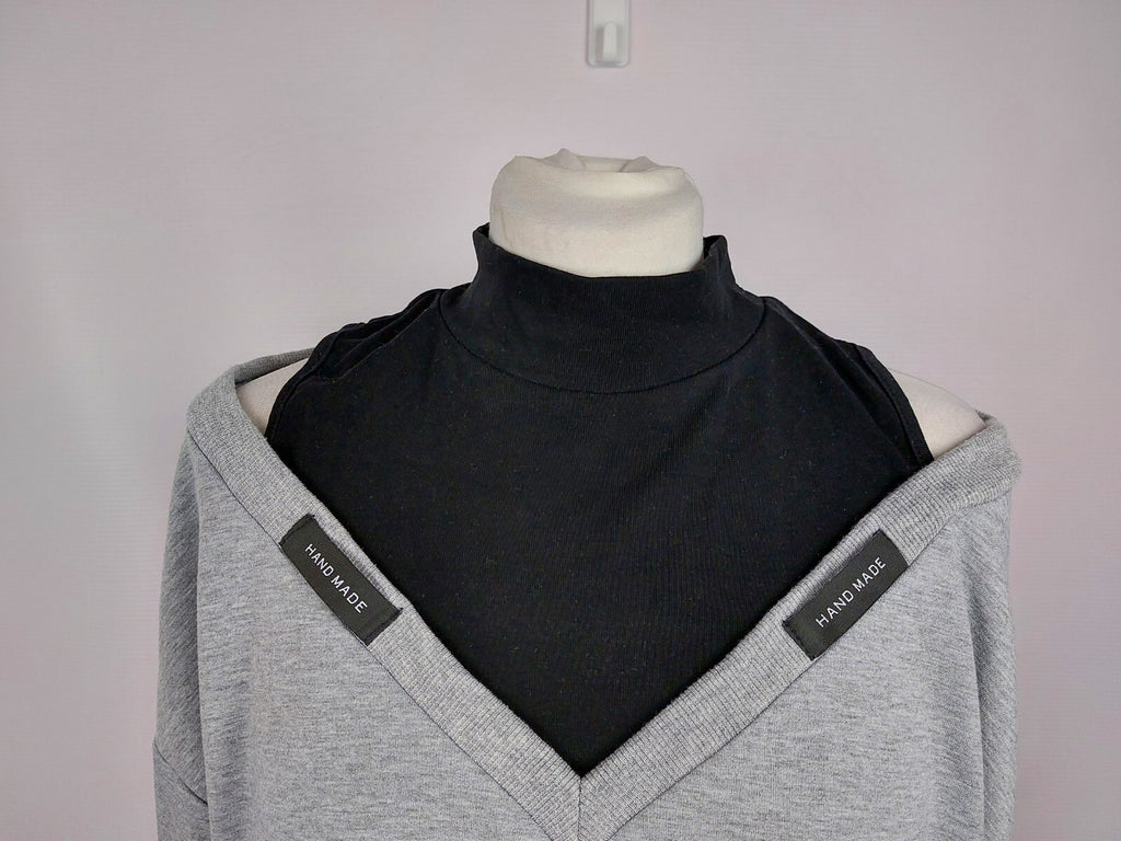 EK5114 Damen Pullover von Dazy, grau/schwarz, Gr. S2
